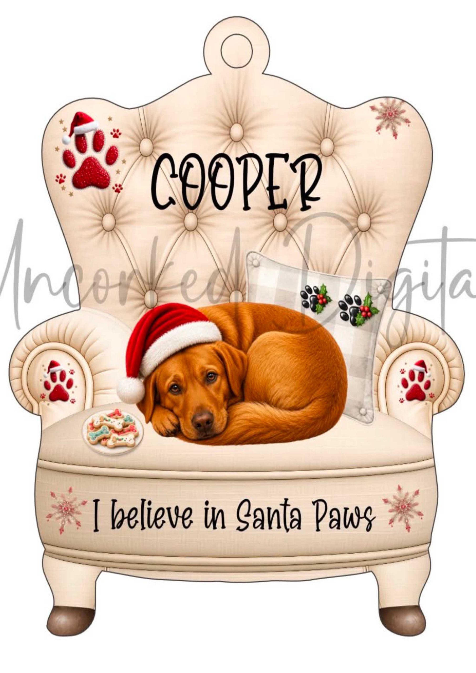 Cats and Dogs sat on a chair Decoration