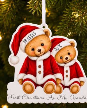 Santa Bear Family Decoration